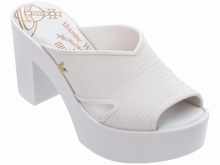Zapatos Altos Melissa Vivienne Westwood Orb Mujer - Blancas - Argentina LBQ-972361